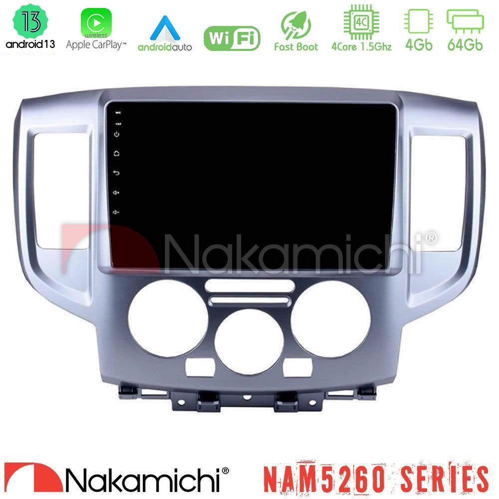 Nakamichi NAM5260 Series 4Core Android13 4+64GB Nissan NV200 Navigation Multimedia Tablet 9" Με Carplay & Android Auto