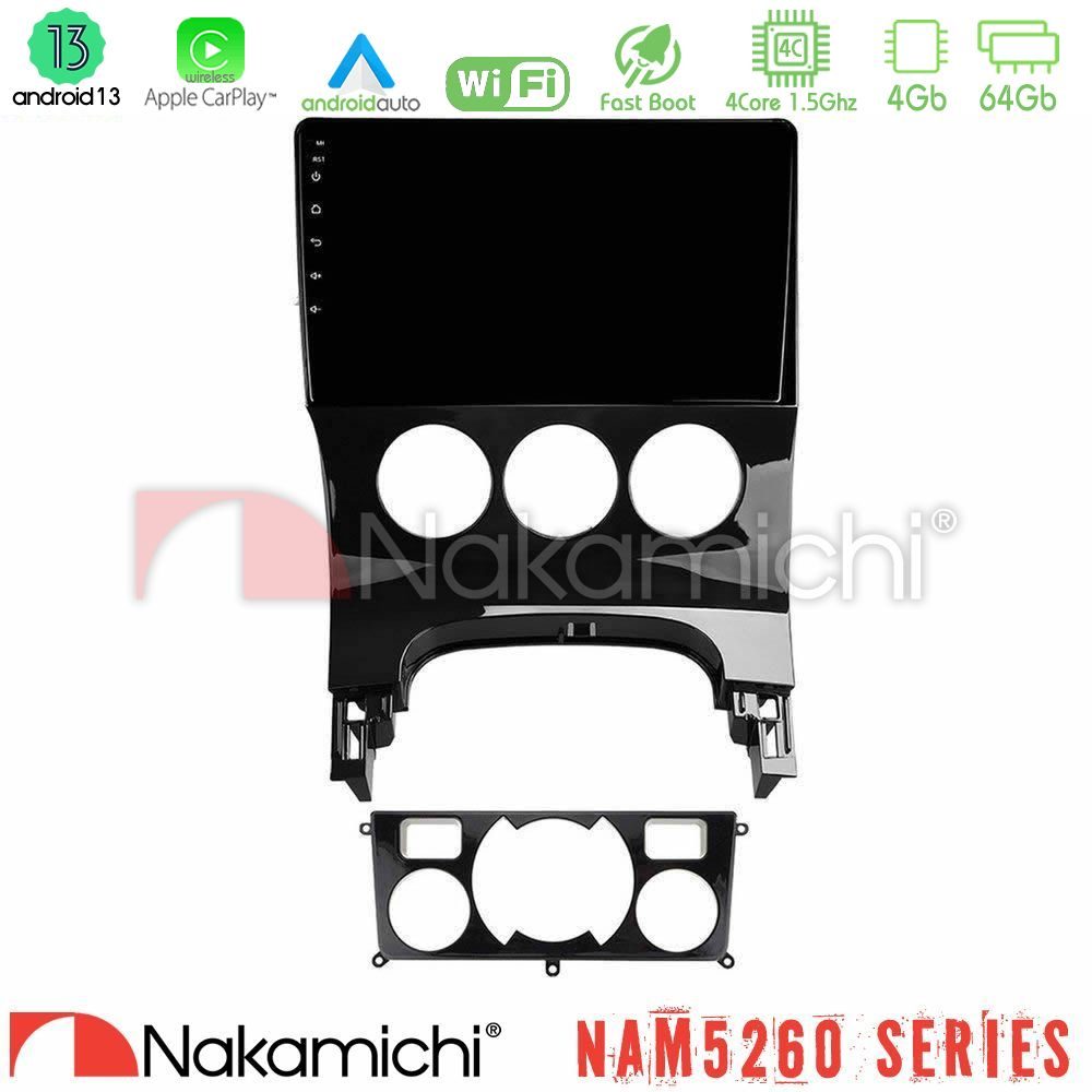Nakamichi NAM5260 Series 4Core Android13 4+64GB Peugeot 3008 AUTO A/C Navigation Multimedia Tablet 9" Με Carplay & Android Auto
