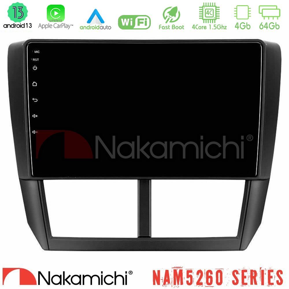 Nakamichi NAM5260 Series 4Core Android13 4+64GB Subaru Forester Navigation Multimedia Tablet 9" Με Carplay & Android Auto