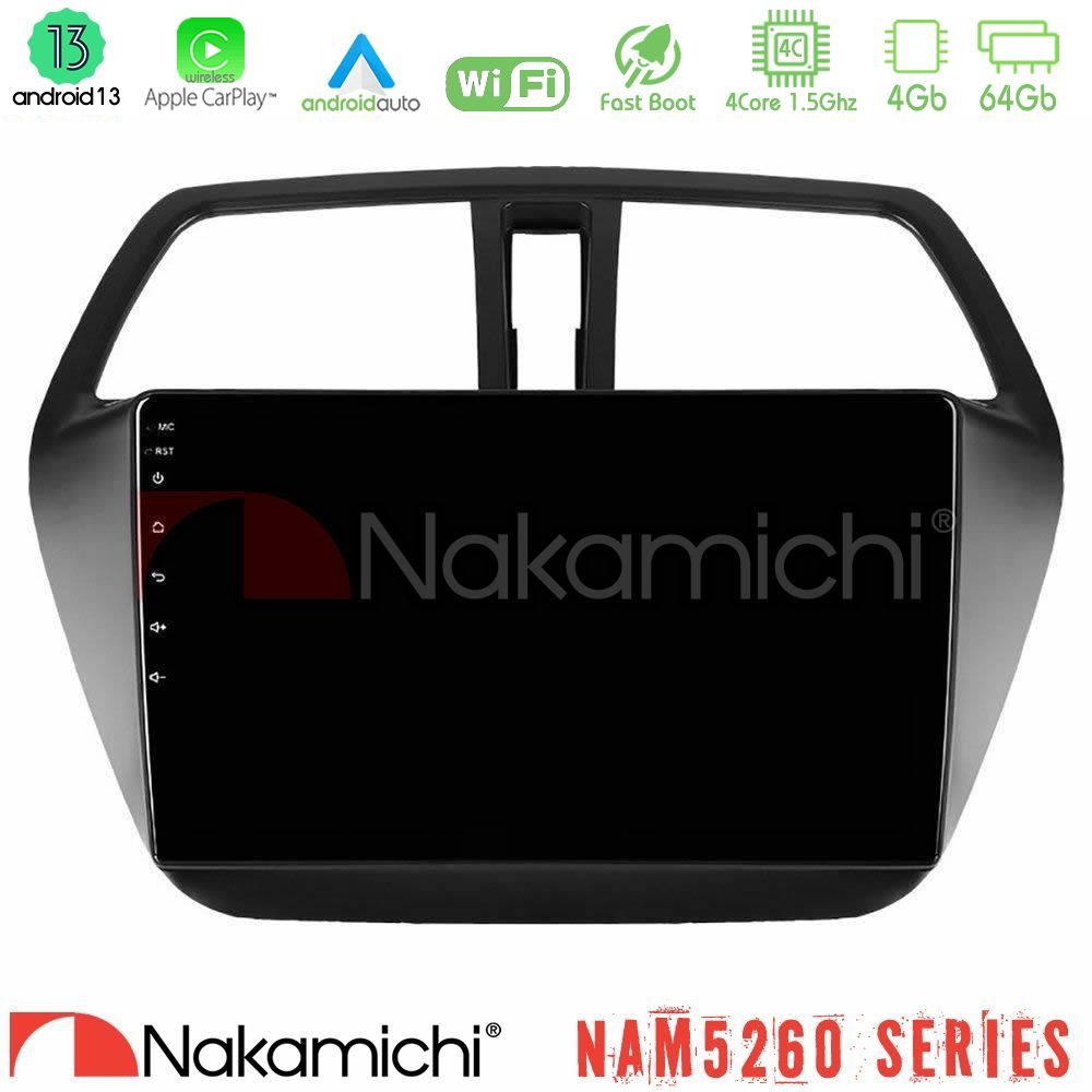 Nakamichi NAM5260 Series 4Core Android13 4+64GB Suzuki SX4 S-Cross Navigation Multimedia Tablet 9" Με Carplay & Android Auto
