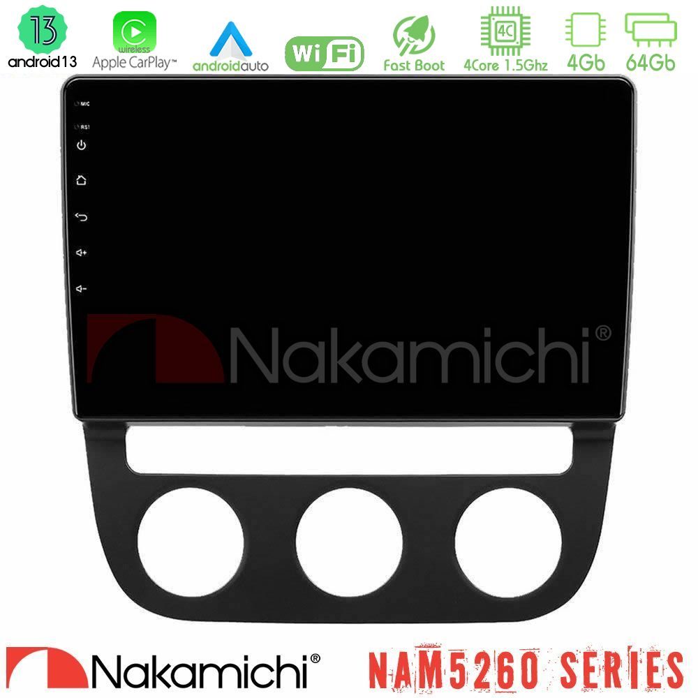 Nakamichi NAM5260 Series 4Core Android13 4+64GB VW Jetta Navigation Multimedia Tablet 10" Με Carplay & Android Auto