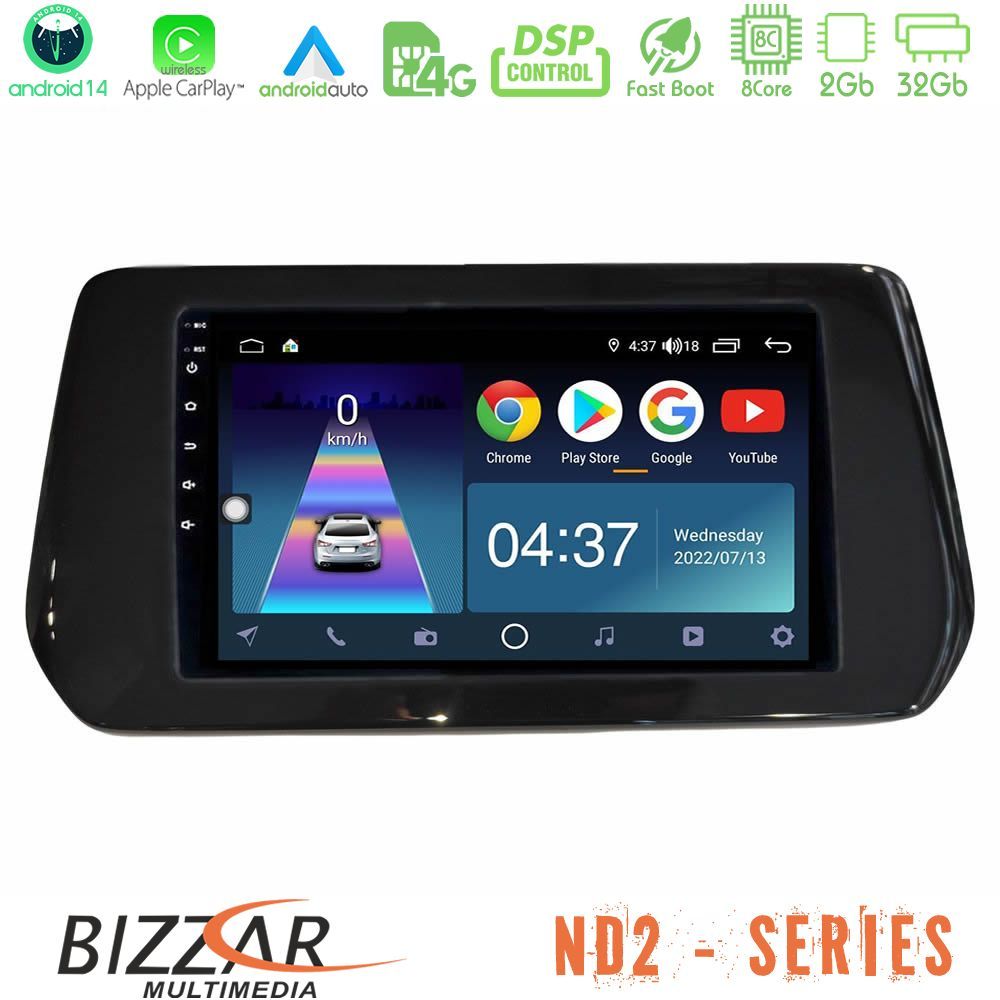 Bizzar ND2 Series 8Core Android14 2+32GB Suzuki Swift 2024-> Navigation Multimedia Tablet 9" Με Carplay & Android Auto