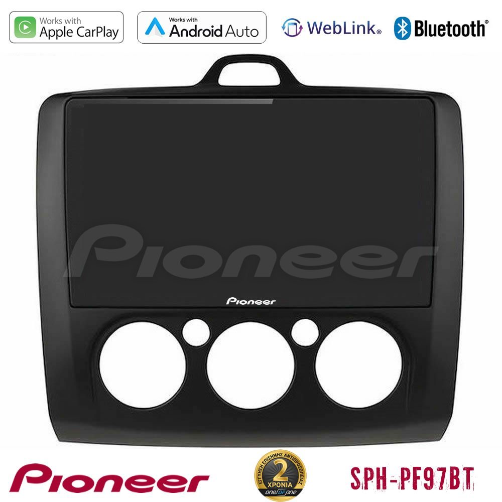 Pioneer SPH-PF97BT Series Ford Focus Manual AC Multimedia Station 9" (Tablet Style) (Μαύρο Χρώμα) Με Carplay & Android Auto