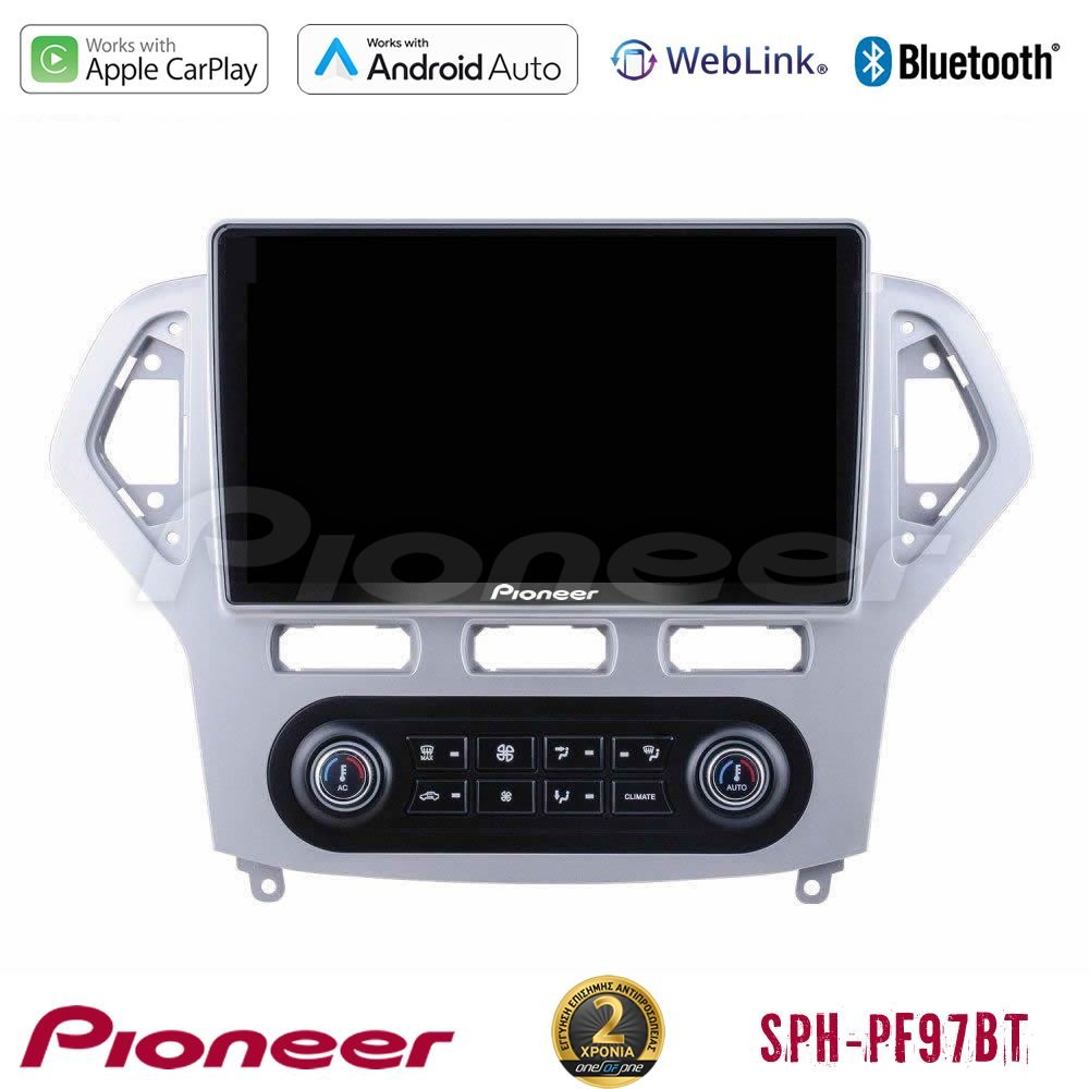 Pioneer SPH-PF97BT Series Ford Mondeo 2007-2011 (Auto A/C) Multimedia Station 9" (Tablet Style) Με Carplay & Android Auto