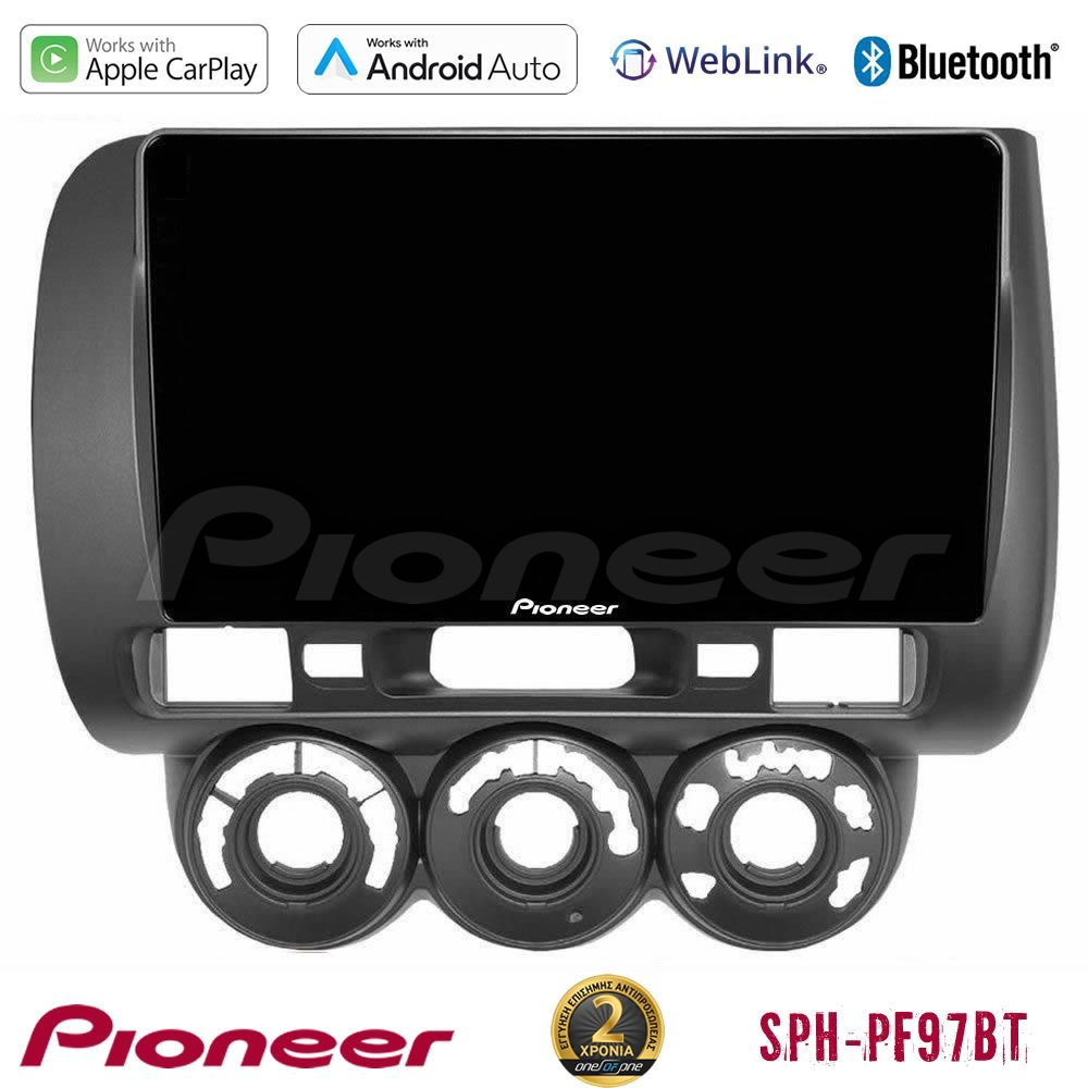 Pioneer SPH-PF97BT Series Honda Jazz 2002-2008 (Manual A/C) Multimedia Station 9" (Tablet Style) Με Carplay & Android Auto