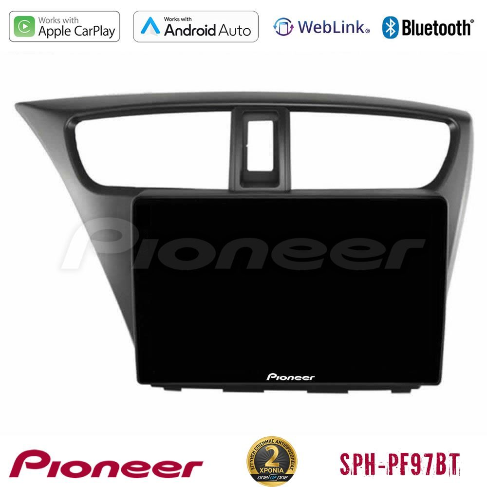 Pioneer SPH-PF97BT Series Honda Civic Hatchback 2012-2015 Multimedia Station 9" (Tablet Style) Με Carplay & Android Auto