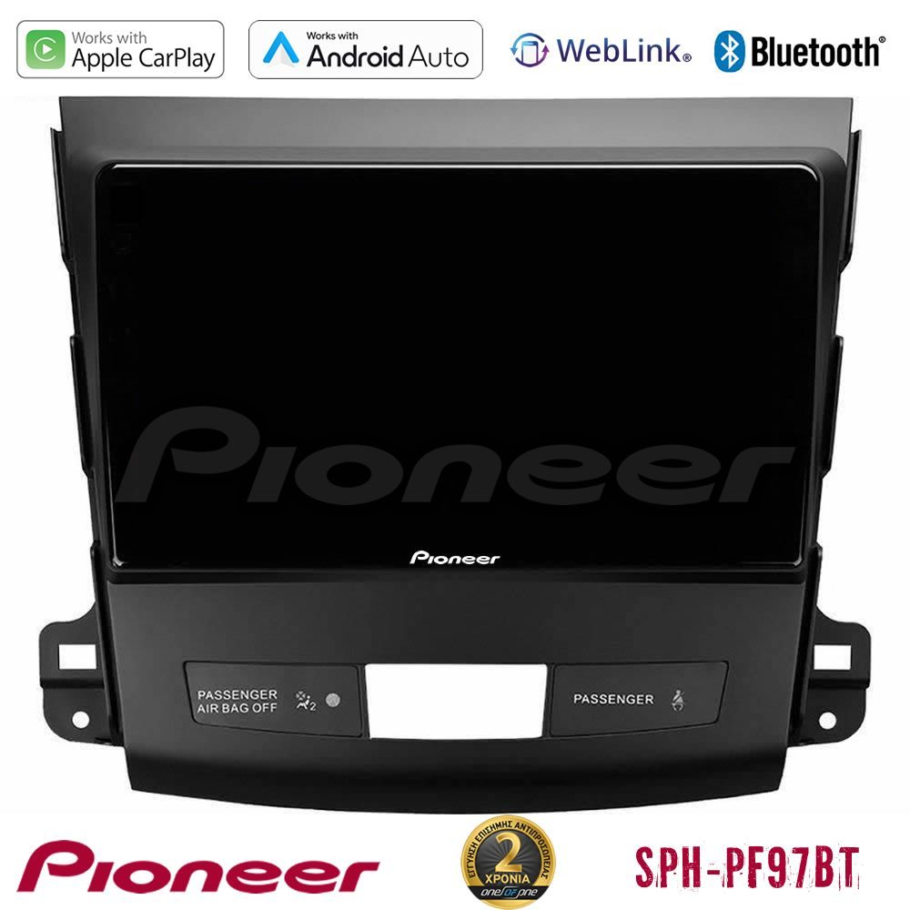 Pioneer SPH-PF97BT Series Mitsubishi Outlander/Citroen C-Crosser/Peugeot 4007 Multimedia Station 9" (Tablet Style) Με Carplay & Android Auto