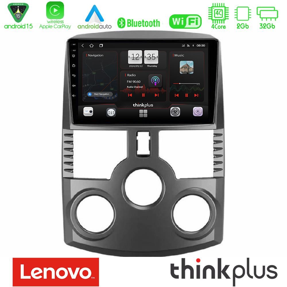 Lenovo Thinkplus Series 4Core Android15 2+32GB Daihatsu Terios Navigation Multimedia Tablet 9" Με Carplay & Android Auto
