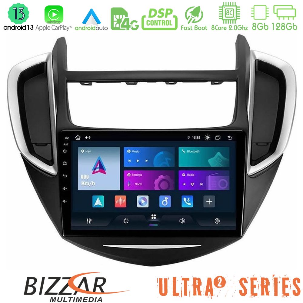 Bizzar Ultra Series Chevrolet Trax 2013-2020 8core Android13 8+128GB Navigation Multimedia Tablet 9" Bizzar Ultra Series Chevrolet Trax 2013-2020 8core Android13 8+128GB Navigation Multimedia Tablet 9"