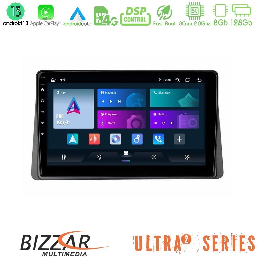 Bizzar Ultra Series Renault Arkana 2019-> 8core Android13 8+128GB Navigation Multimedia Tablet 10"