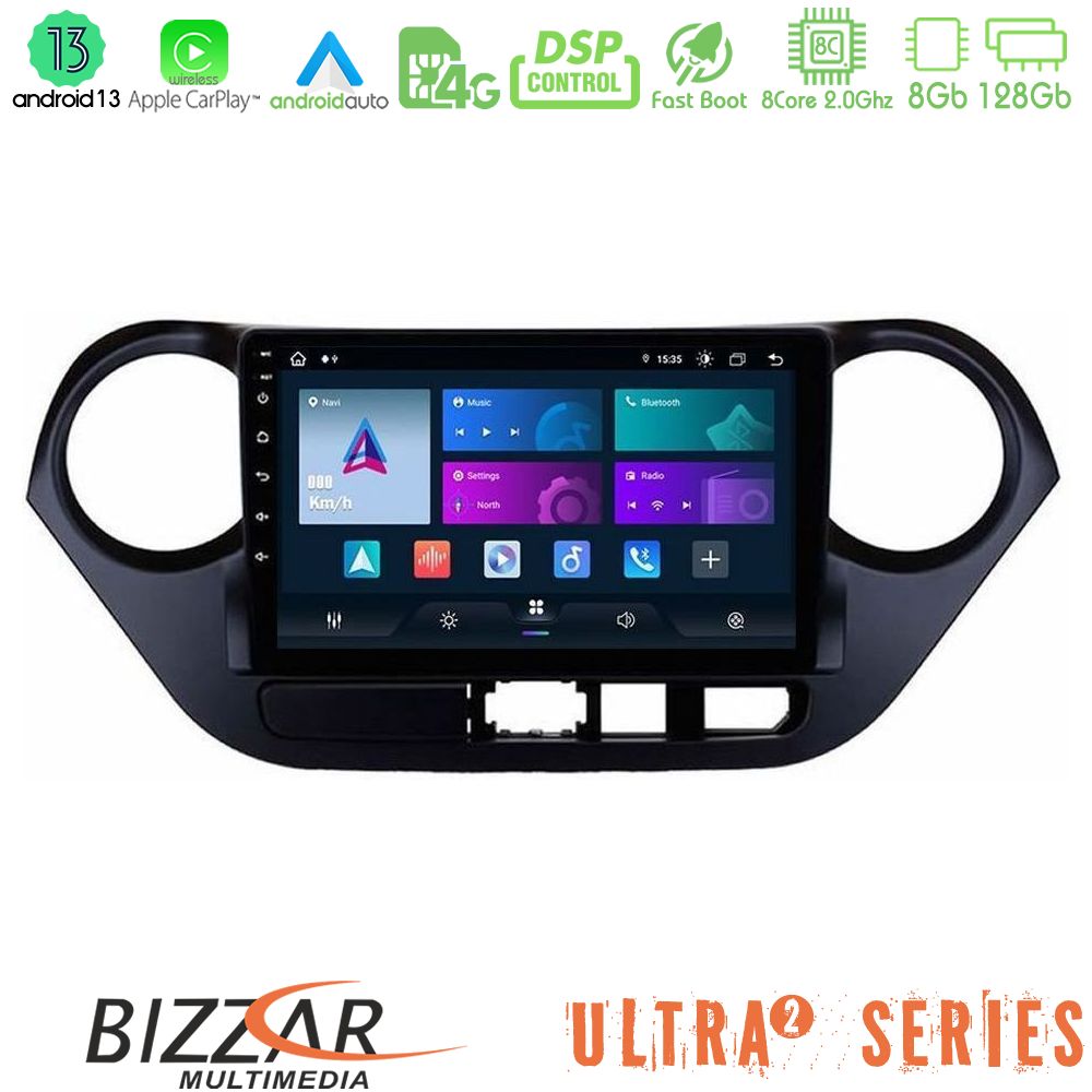 Bizzar Ultra Series Hyundai i10 2014-2020 8core Android13 8+128GB Navigation Multimedia Tablet 9" Bizzar Ultra Series Hyundai i10 2014-2020 8core Android13 8+128GB Navigation Multimedia Tablet 9"