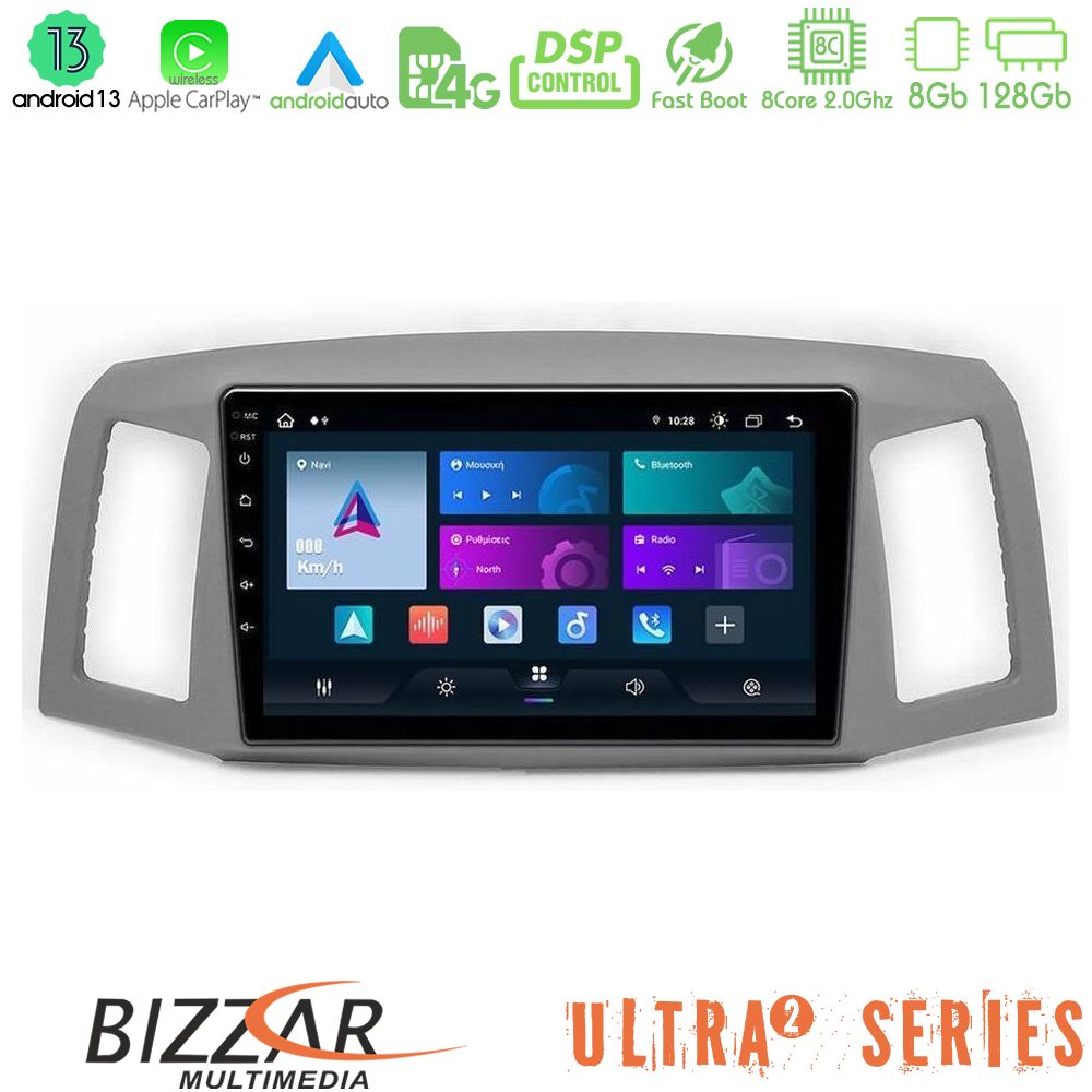 Bizzar ULTRA Series Jeep Grand Cherokee 2005-2007 8core Android13 8+128GB Navigation Multimedia Tablet 10" Bizzar ULTRA Series Jeep Grand Cherokee 2005-2007 8core Android13 8+128GB Navigation Multimedia Tablet 10"