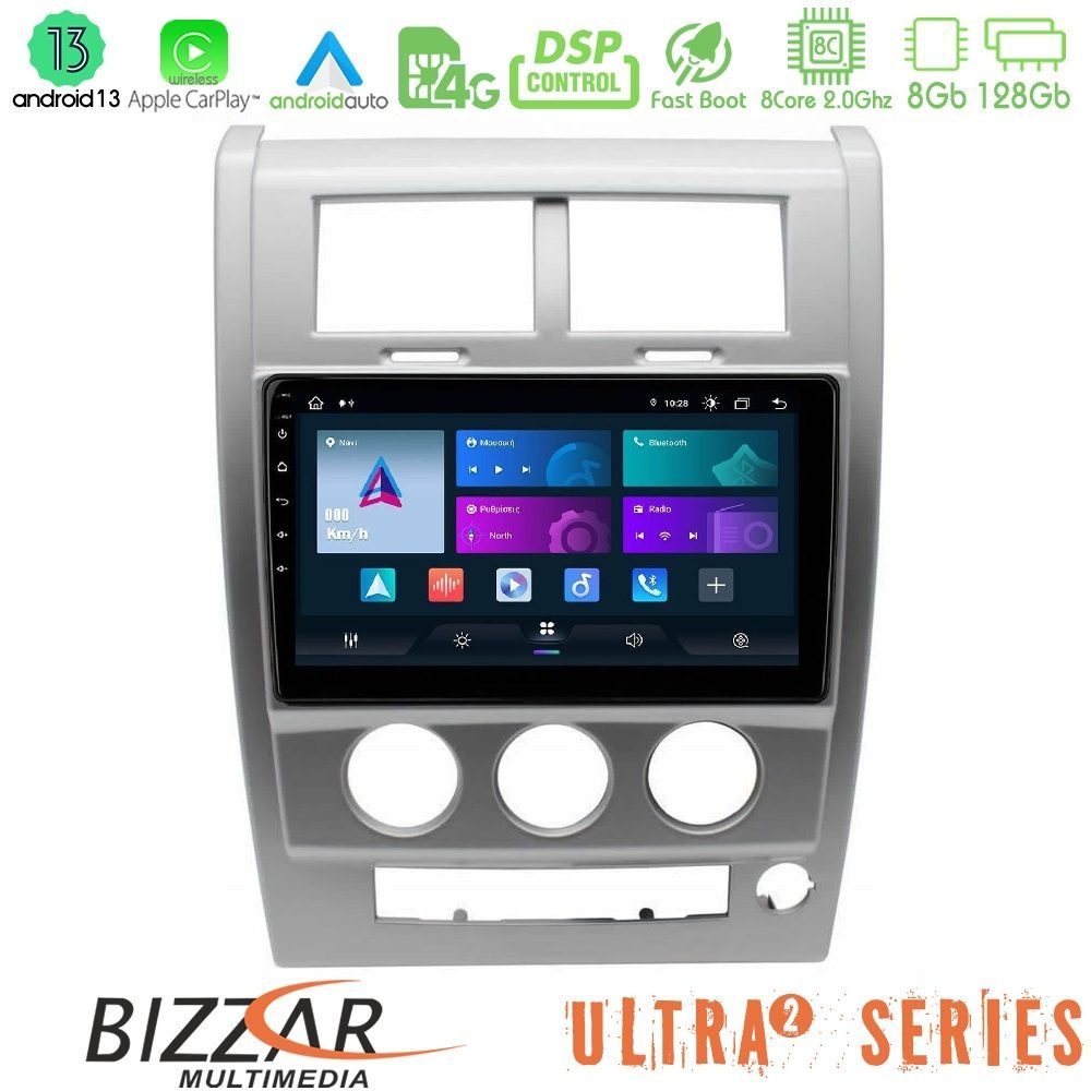 Bizzar ULTRA Series Jeep Cherokee (KK) 2008-2012 8core Android13 8+128GB Navigation Multimedia Tablet 10"