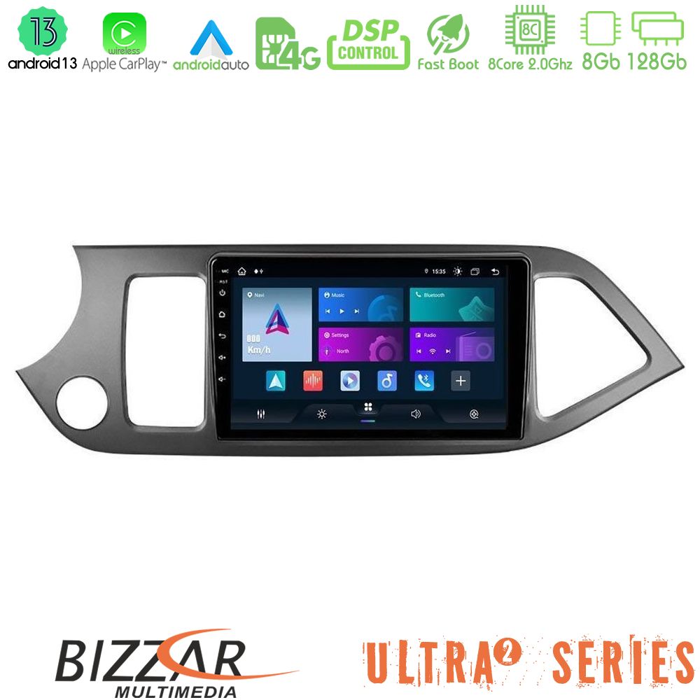Bizzar Ultra Series Kia Picanto 8core Android13 8+128GB Navigation Multimedia Tablet 9" Bizzar Ultra Series Kia Picanto 8core Android13 8+128GB Navigation Multimedia Tablet 9"