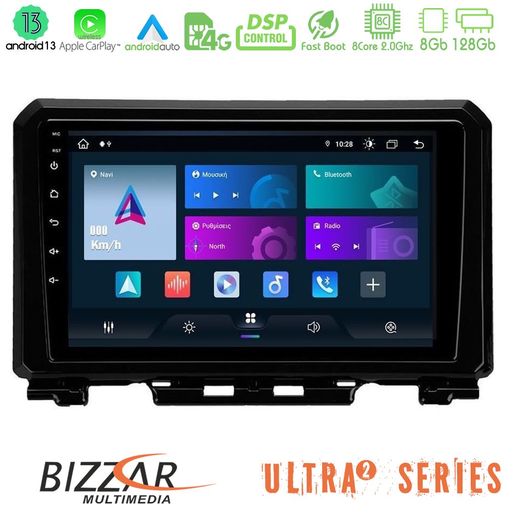 Bizzar Ultra Series Suzuki Jimny 2018-2022 8core Android13 8+128GB Navigation Multimedia Tablet 9" Bizzar Ultra Series Suzuki Jimny 2018-2022 8core Android13 8+128GB Navigation Multimedia Tablet 9"