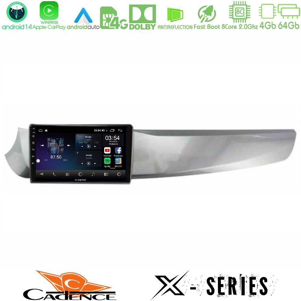 Cadence X Series Alfa Romeo Giulietta 2010-2014 8core Android 14 4+64GB Navigation Multimedia Tablet 9"