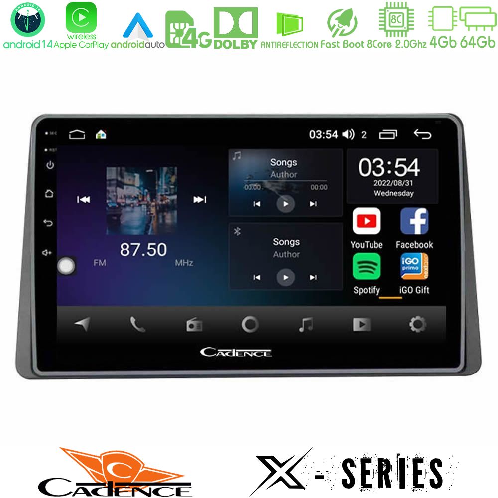Cadence X Series Dacia Duster 2019-> 8core Android 14 4+64GB Navigation Multimedia Tablet 10" Cadence X Series Dacia Duster 2019-> 8core Android 14 4+64GB Navigation Multimedia Tablet 10"