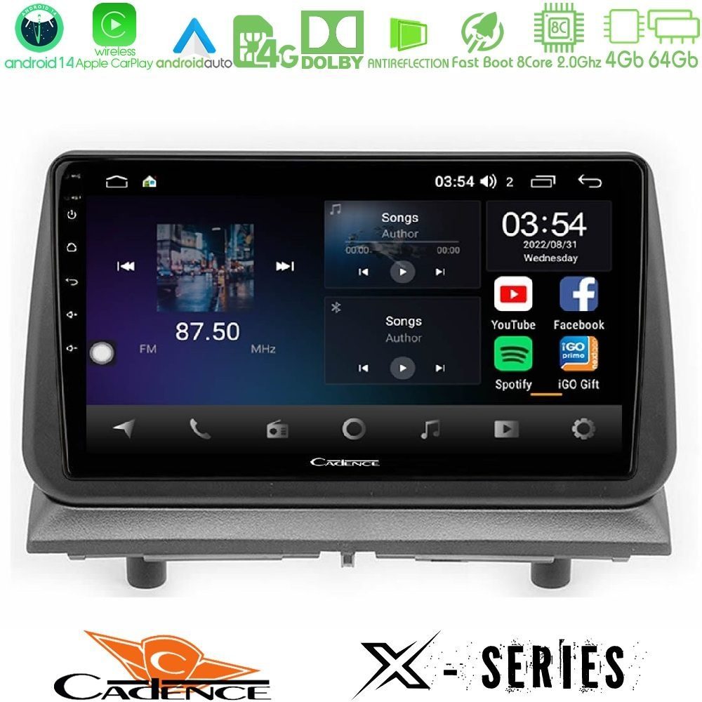 Cadence X Series Dodge Nitro 2007-2011 8core Android 14 4+64GB Navigation Multimedia Tablet 9"