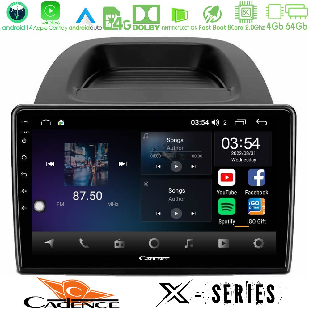Cadence X Series Ford Ecosport 2018-2020 8core Android 14 4+64GB Navigation Multimedia Tablet 10"