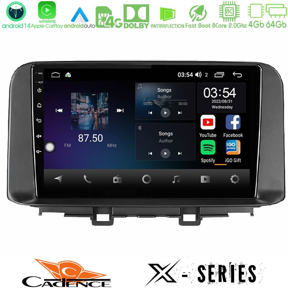 Cadence X Series Hyundai Kona 2018-2023 8core Android 14 4+64GB Navigation Multimedia Tablet 10" Cadence X Series Hyundai Kona 2018-2023 8core Android 14 4+64GB Navigation Multimedia Tablet 10"