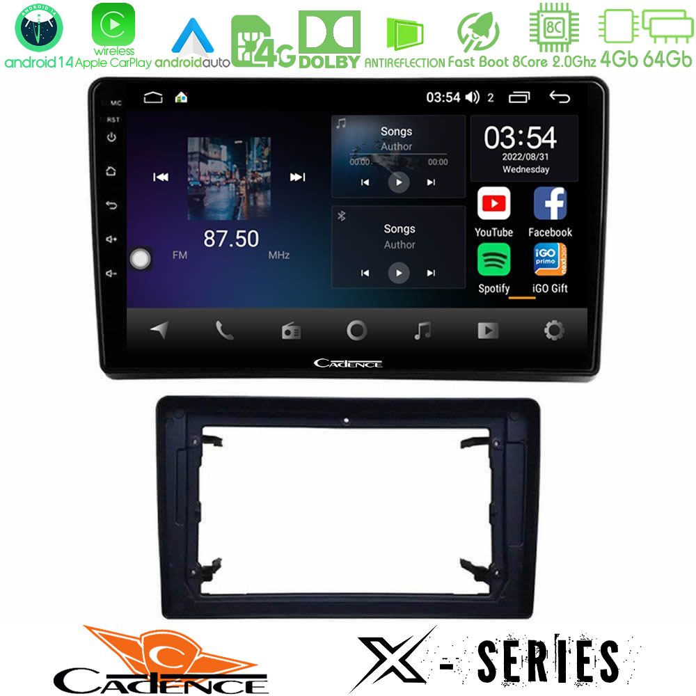 Cadence X Series Chrysler / Dodge / Jeep 8core Android 14 4+64GB Navigation Multimedia Tablet 10"