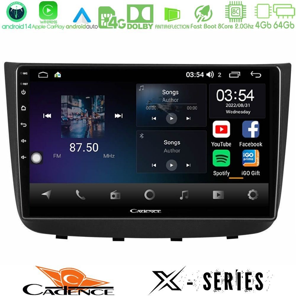 Cadence X Series Mercedes Vito/Viano 2003-2006 8core Android 14 4+64GB Navigation Multimedia Tablet 10"