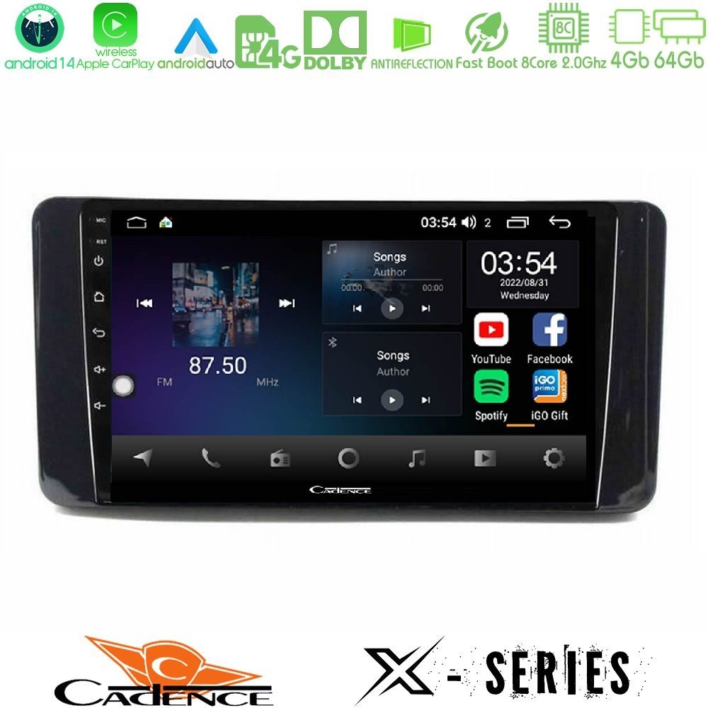 Cadence X Series Skoda Kamiq 2019-2022 8core Android 14 4+64GB Navigation Multimedia Tablet 9"