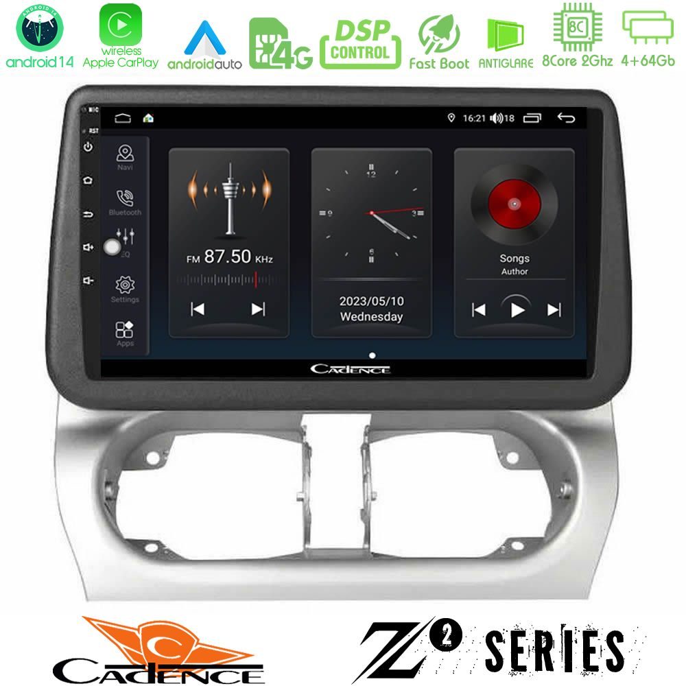 Cadence Z2 Series 8Core Android14 4+64GB Opel Corsa C/Combo C Navigation Multimedia Tablet 9" Με Carplay & Android Auto