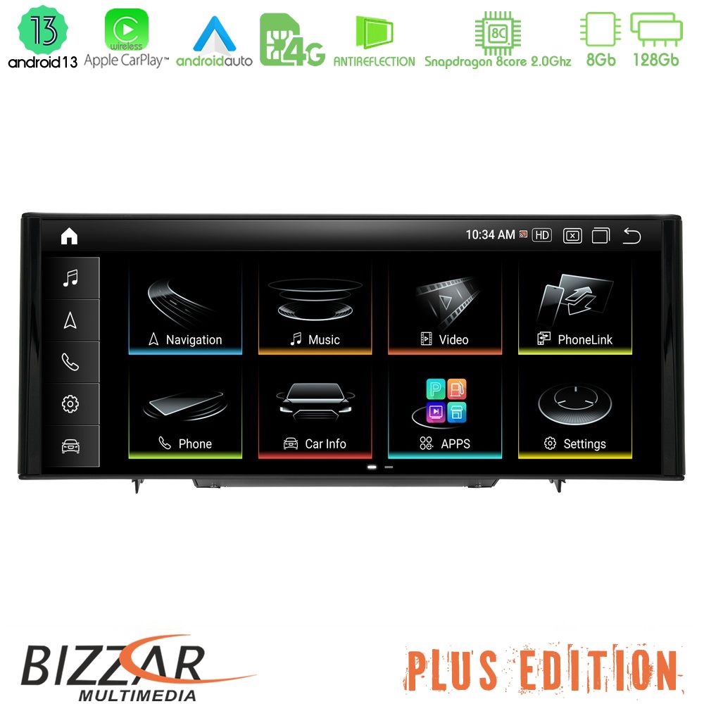 Bizzar Plus Edition Audi A3 (8V) 2013-2020 Android13 8Core (8+128GB) Navigation Multimedia 10.25" HD Anti-reflection