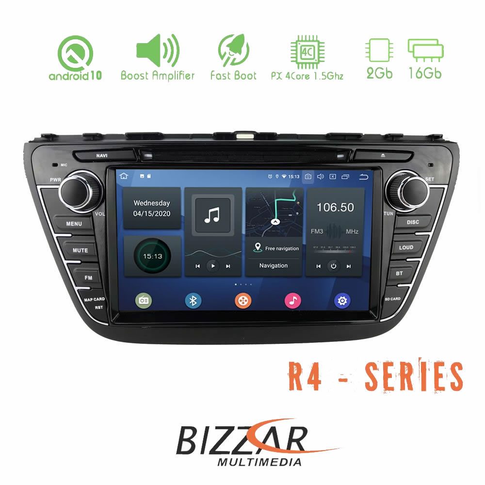Bizzar R4 Series Suzuki SX4 S-Cross Android 10 8core Navigation Multimedia Bizzar R4 Series Suzuki SX4 S-Cross Android 10 8core Navigation Multimedia