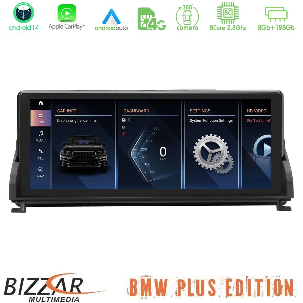 Bizzar Plus Edition BMW Z4 E89 Android14 8Core (8+128GB) Navigation Multimedia 10.25" HD Anti-reflection