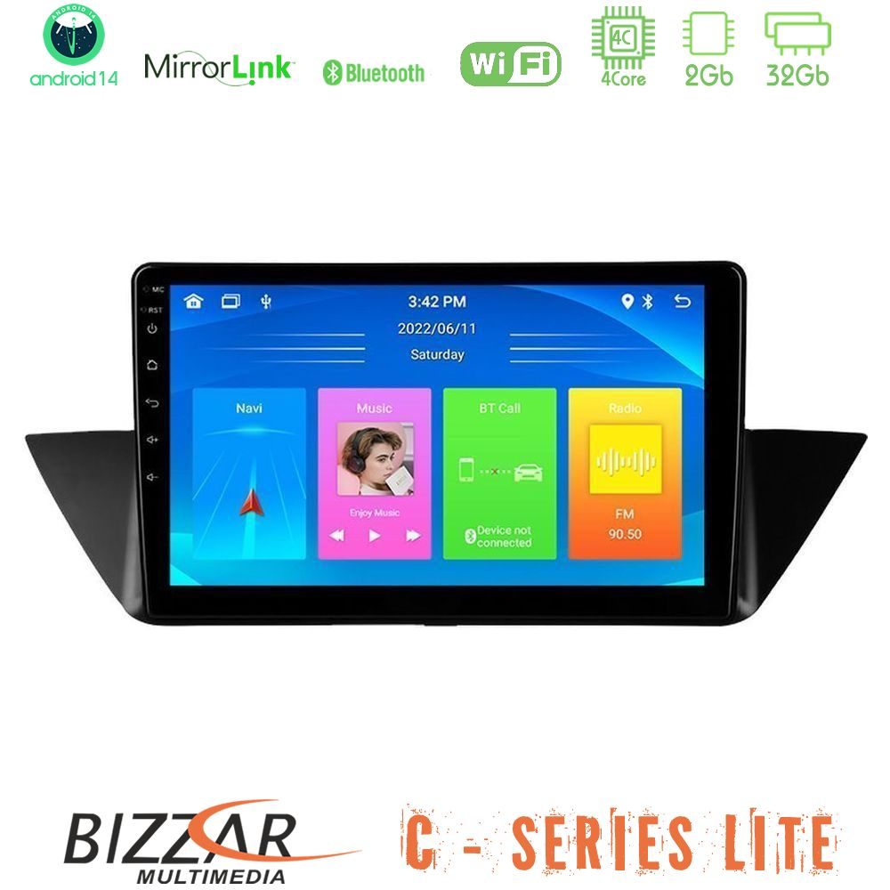 Bizzar C Series Lite 4Core Android14 2+32GB BMW Χ1 E84 Navigation Multimedia Tablet 10"