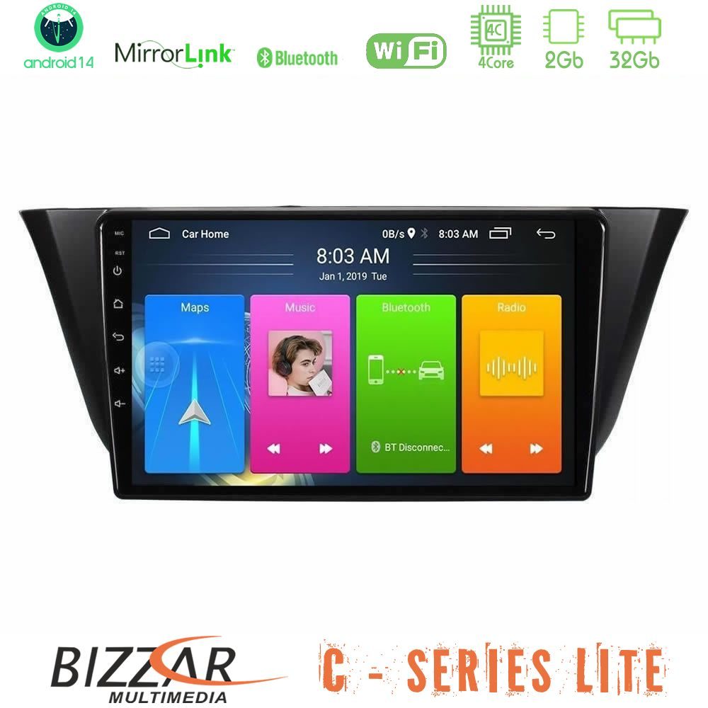 Bizzar C Series Lite 4Core Android14 2+32GB Iveco Daily 2014-2025 Navigation Multimedia Tablet 9"