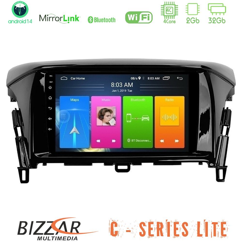 Bizzar C Series Lite 4Core Android14 2+32GB  Mitsubishi Eclipse Cross Navigation Multimedia Tablet 9"