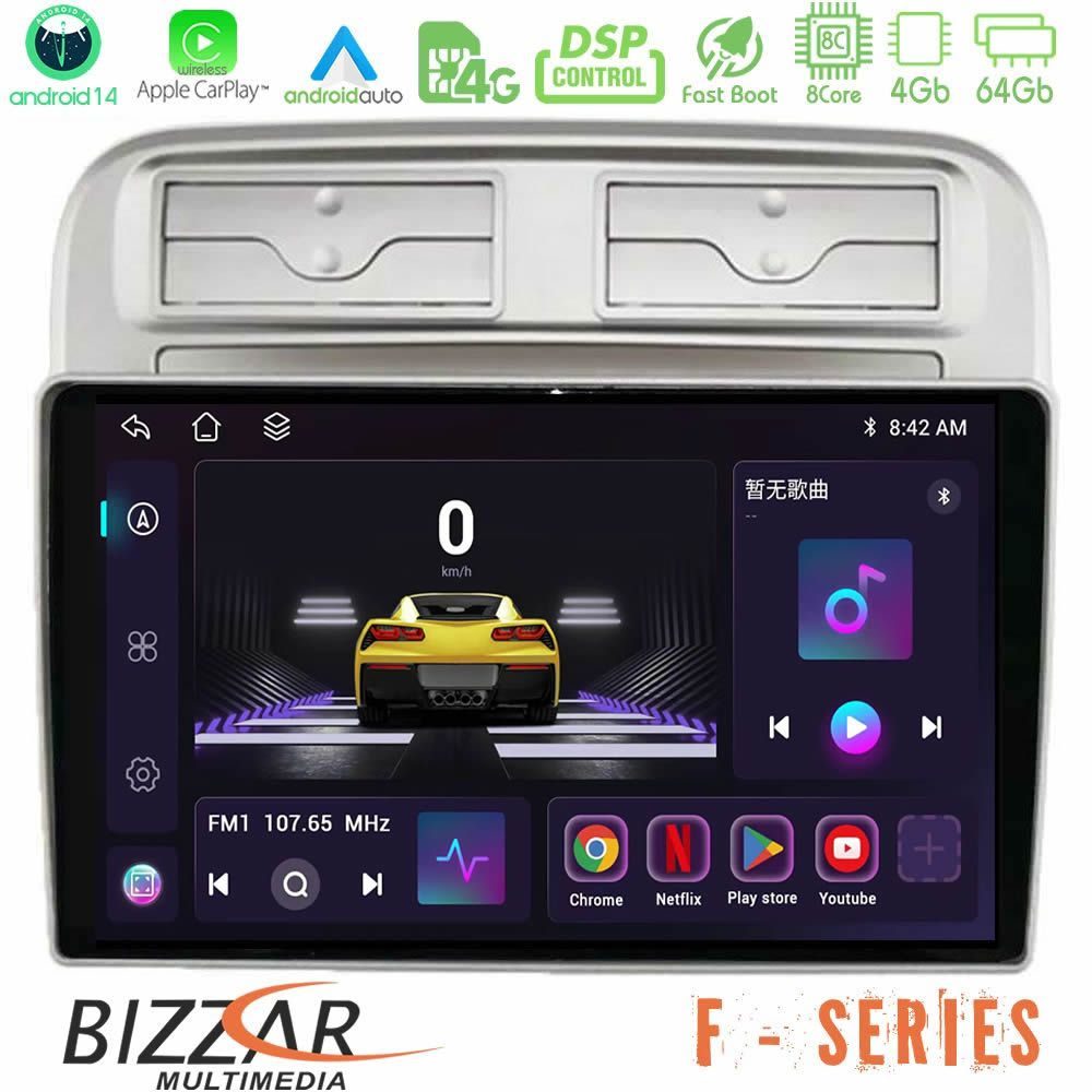 Bizzar F Series 8Core Android14 4+64GB  Fiat Grande Punto 2006-2011 Navigation Multimedia Tablet 9"  Με Carplay & Android Auto