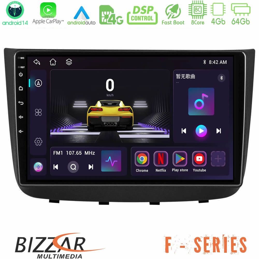 Bizzar F Series 8Core Android14 4+64GB  Mercedes Vito/Viano 2003-2006 Navigation Multimedia Tablet 10" Με Carplay & Android Auto