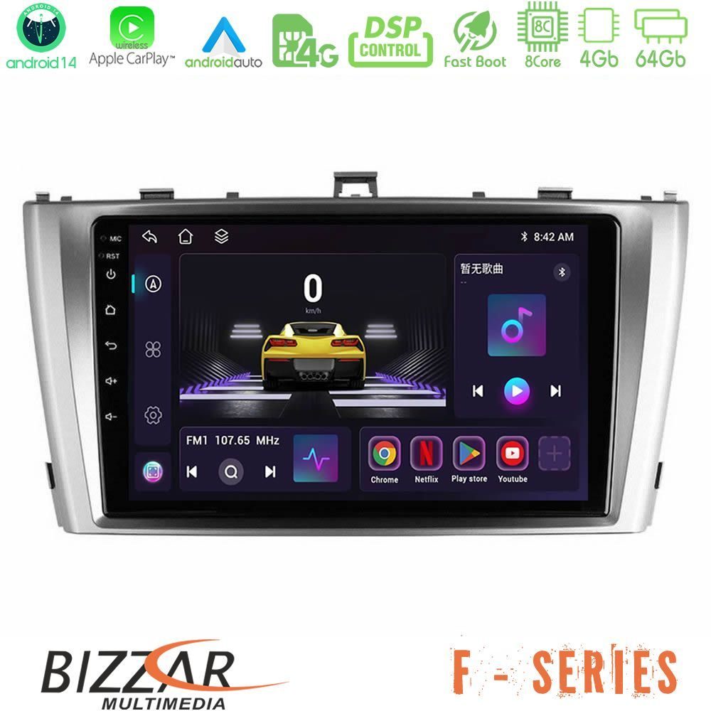 Bizzar F Series 8Core Android14 4+64GB  Toyota Avensis T27 Navigation Multimedia Tablet 9" Με Carplay & Android Auto