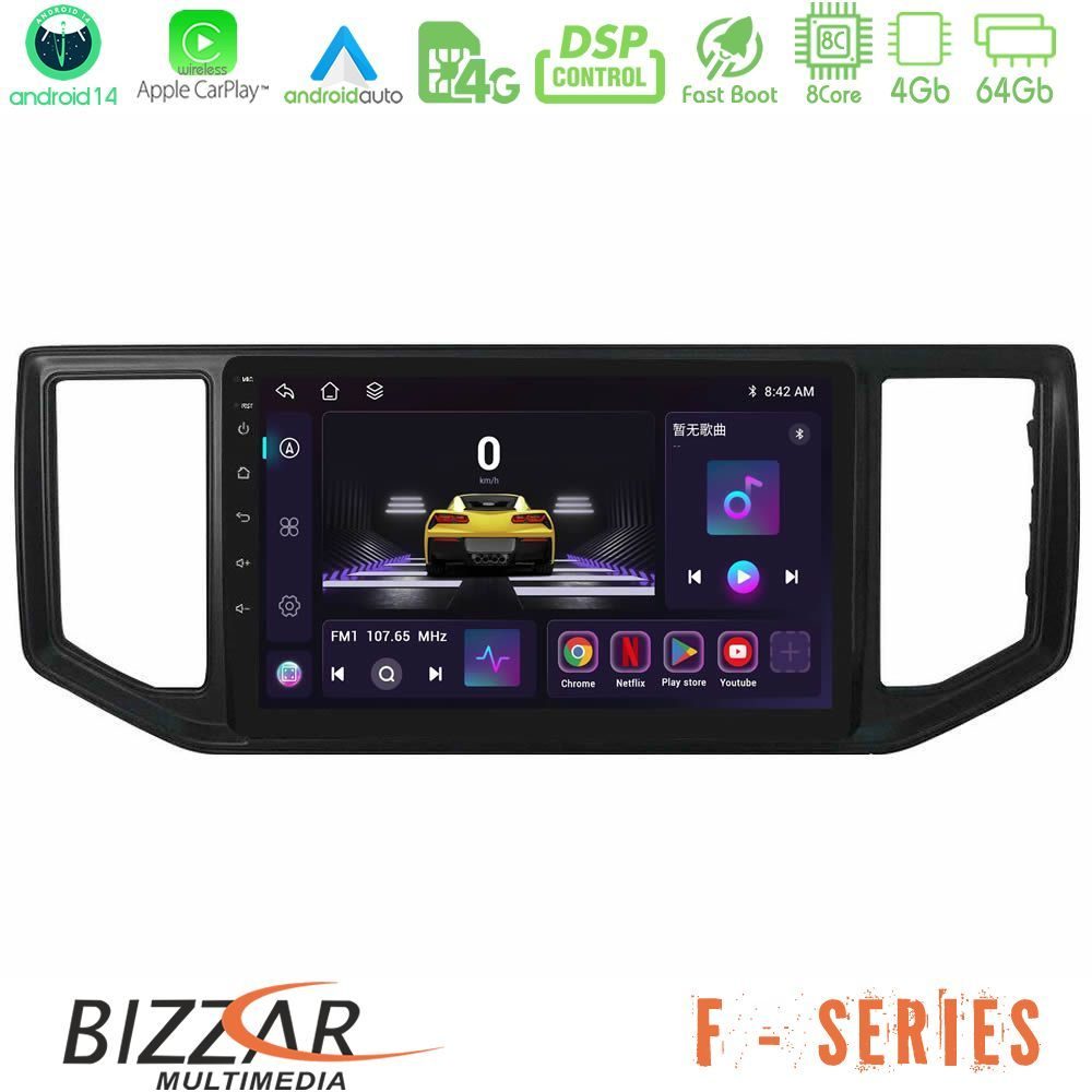 Bizzar F Series 8Core Android14 4+64GB  VW Amarok 2017-2022 Navigation Multimedia Tablet 9" Με Carplay & Android Auto