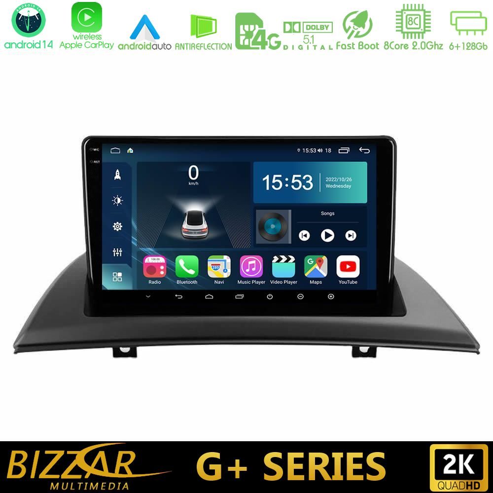 Bizzar G+ Series BMW E83 8Core Android14 6+128GB Navigation Multimedia Tablet 9"