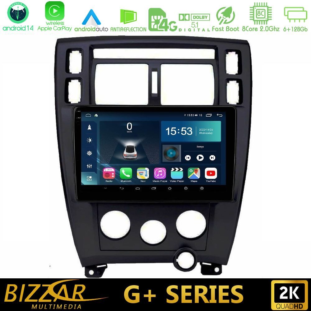 Bizzar G+ Series Hyundai Tucson 2006 – 2013 8core Android14 6+128GB Navigation Multimedia Tablet 10"