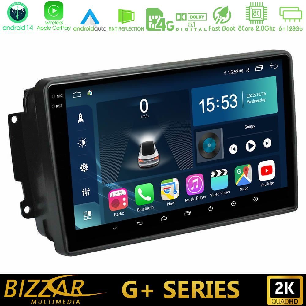 Bizzar G+ Series Mercedes C/CLK/G Class (W203/W209) 8core Android14 6+128GB Navigation Multimedia Tablet 9"