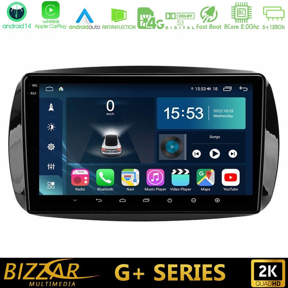 Bizzar G+ Series Smart 453 8core Android14 6+128GB Navigation Multimedia Tablet 9"
