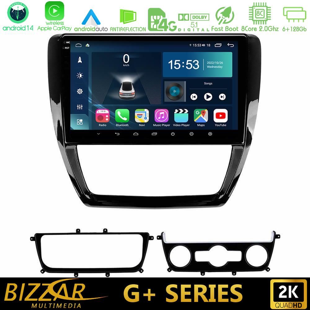 Bizzar G+ Series VW Jetta 8core Android14 6+128GB Navigation Multimedia Tablet 10"