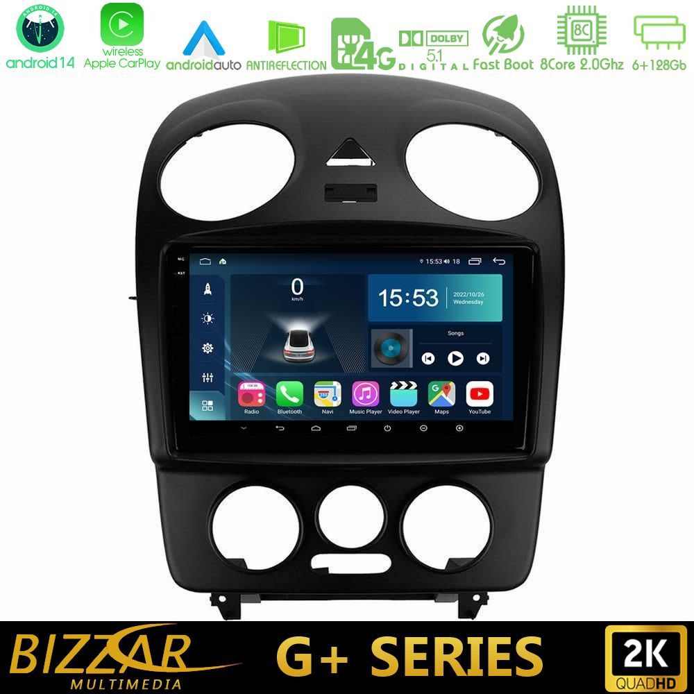 Bizzar G+ Series VW Beetle 8core Android14 6+128GB Navigation Multimedia Tablet 9"
