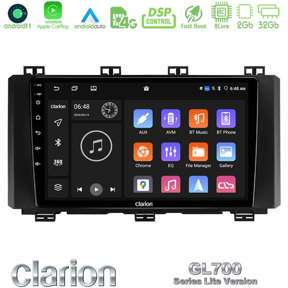 Clarion GL700 Lite Series 8Core Android11 2+32GB Seat Ateca 2017-2021 Navigation Multimedia Tablet 9" Με Carplay & Android Auto