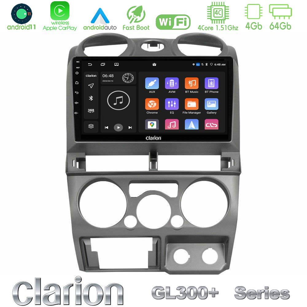 Clarion GL300+ Series 4Core Android11 4+64GB  Isuzu D-Max 2007-2011 Navigation Multimedia Tablet 9"
