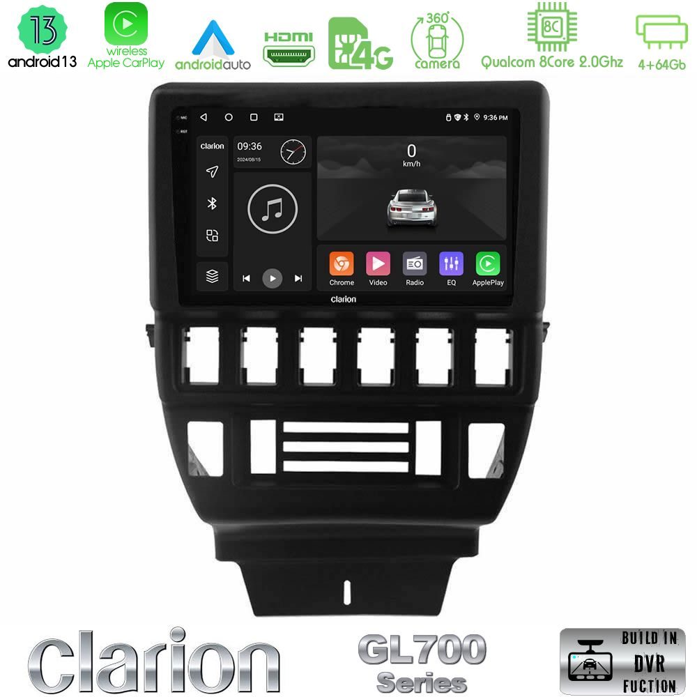 Clarion GL700 Series 8Core Android13 4+64GB Lada Niva Navigation Multimedia Tablet 9" Με Carplay & Android Auto