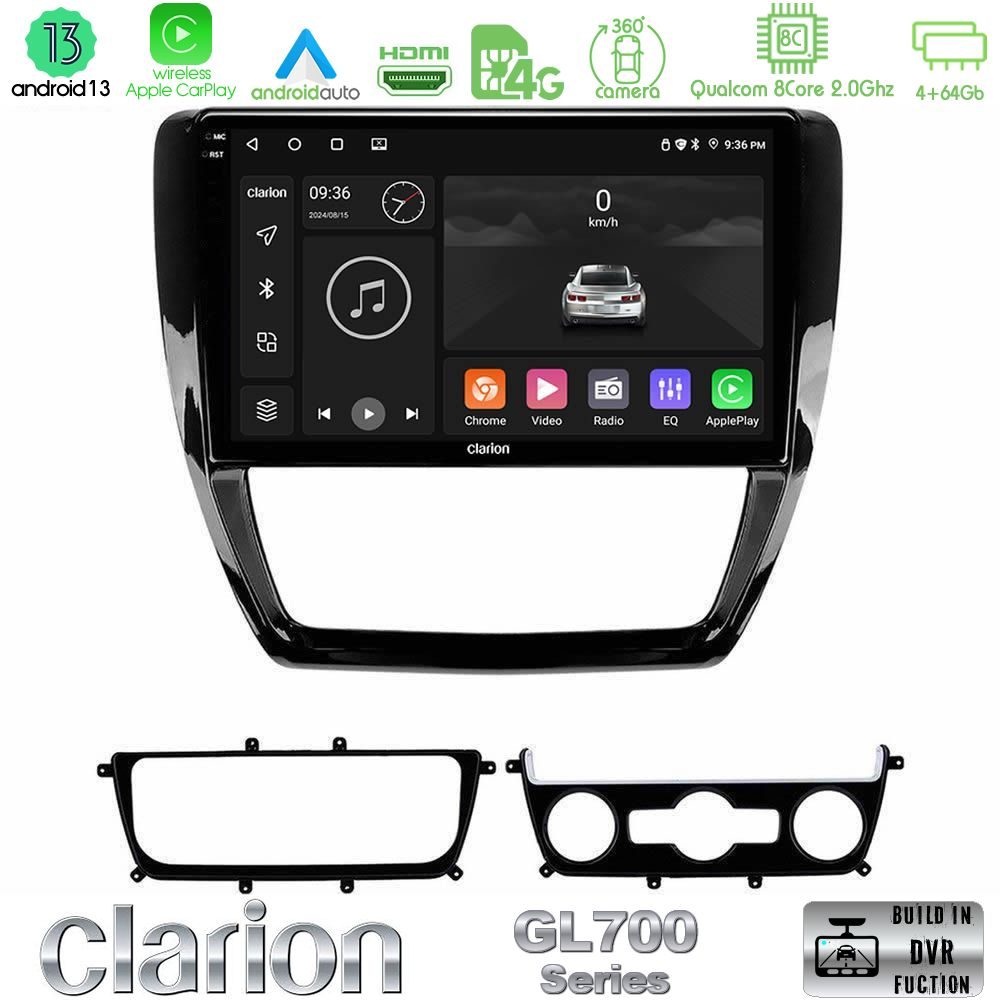 Clarion GL700 Series 8Core Android13 4+64GB VW Jetta Navigation Multimedia Tablet 10" Με Carplay & Android Auto