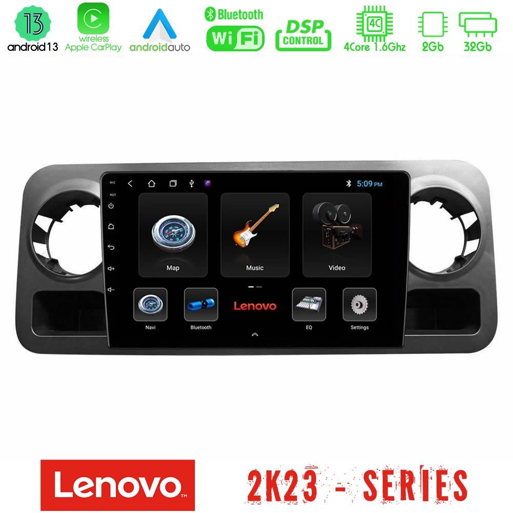 Lenovo Car Pad Mercedes Sprinter W907 4Core Android 13 2+32GB Navigation Multimedia Tablet 10"
