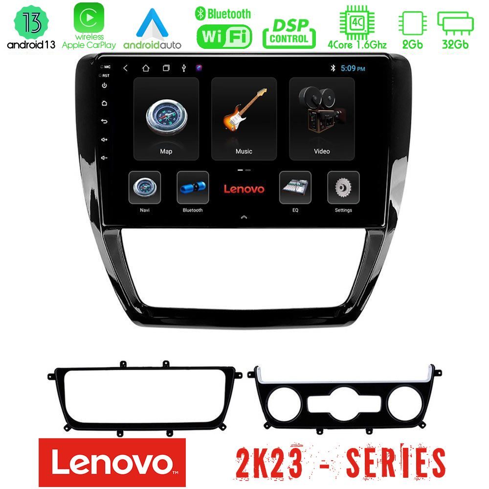 Lenovo Car Pad VW Jetta 4Core Android 13 2+32GB Navigation Multimedia Tablet 10"
